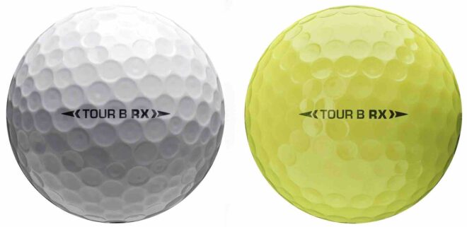 Bridgestone - Tour B RX Golfball in Weiß und Gelb