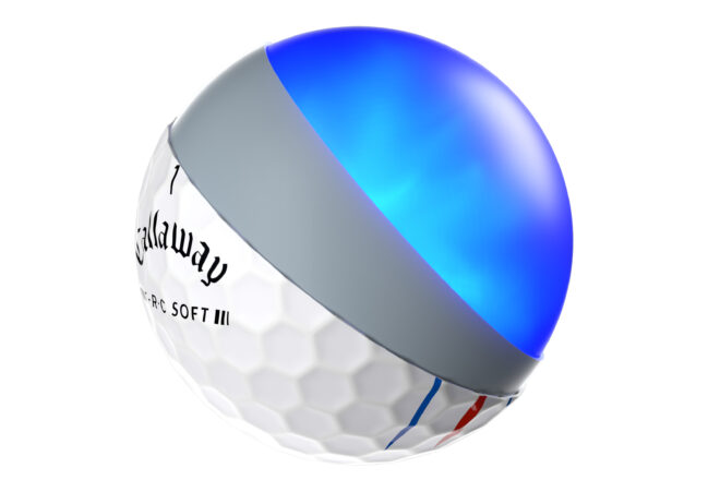 Die drei Schichten des Callaway ERC Soft Golfball