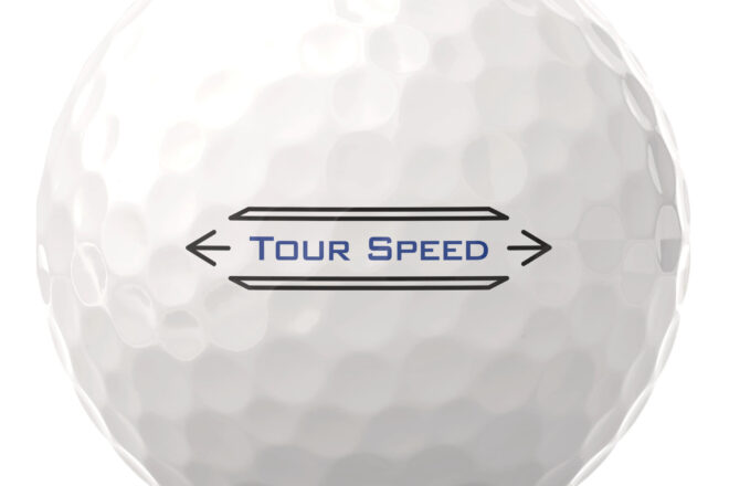 Sidestamp des Titleist Tour Speed Golfballs