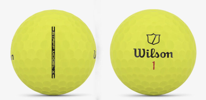 Der Wilson Staff Model X Golfball 2024 in Gelb