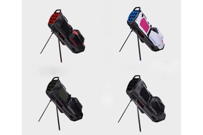 Vier Farbvarianten des Trage-Bags