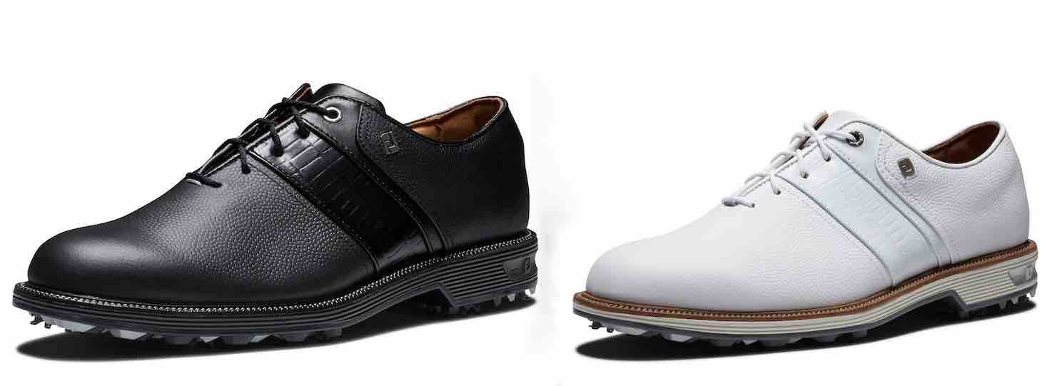 Schwarz und Weiß sind die klassischen Golfschuhfarben