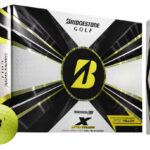Bridgestone Tour B X Dutzend, 3er-Pack und Ball gelb