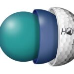 Honma TW-S Golfball mit Ansicht der Schichten